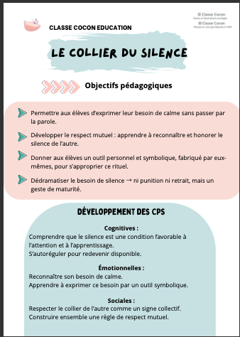 Kit- Collier du silence